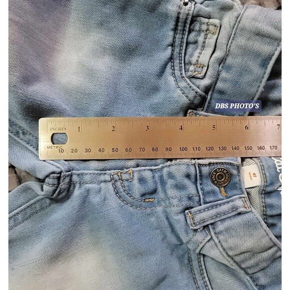 Cat and Jack Jeans 4T Girls Unicorns Adjustable Waist Blue - Picture 11 of 16